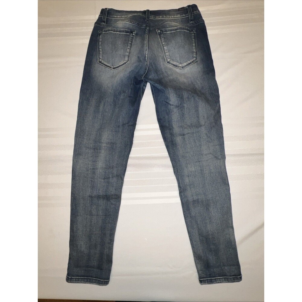 Kancan Moto Woman’s Skinny Stretch Blue Jeans Distressed Size W11/29 - Picture 9 of 11